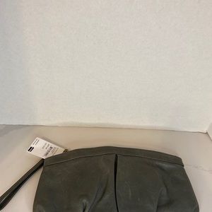 Hobo the Original Pewter Distressed Leather Wristlet with Dust Bag NWT